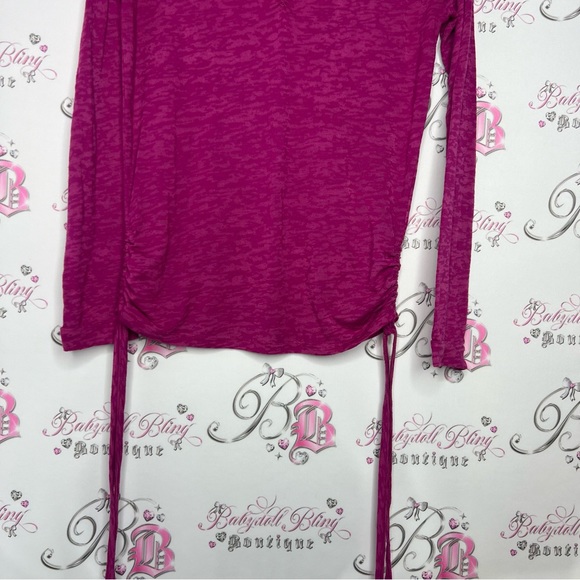F&F activewear top lightweight rutched on sides cinching size USA 6.πππ - Picture 3 of 8
